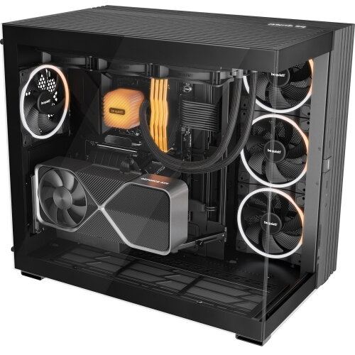 Be&nbsp;quiet! Carcasa PC Be quiet! Light Base 900 DX, Full Tower, ARGB, Fara sursa, Sticla temperata, 10 ventilatoare compatibile, Negru