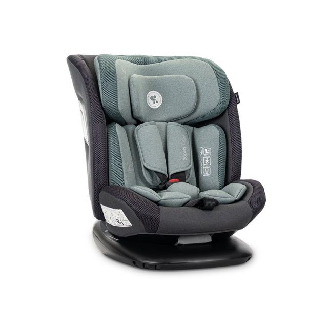 Scaun auto pentru copii Lorelli Sagitta Green cu isofix, i-Size, rotativ 360, protectie laterala SPS, spatar reglabil, 0-12 ani, 40-150 cm, SPS