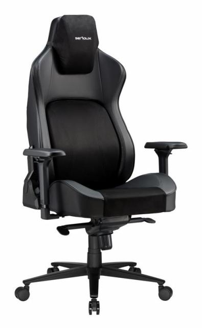 Scaun gaming Serioux PRIME, reglabil, maxim 150 kg, Negru