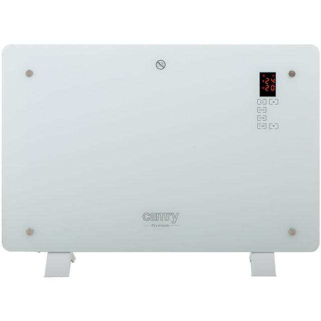 CAMRY Calorifel electric Crystal Design CAMRY, 1500 WEcran LCD, 3 niveluri de putere, Telecomanda, Alb