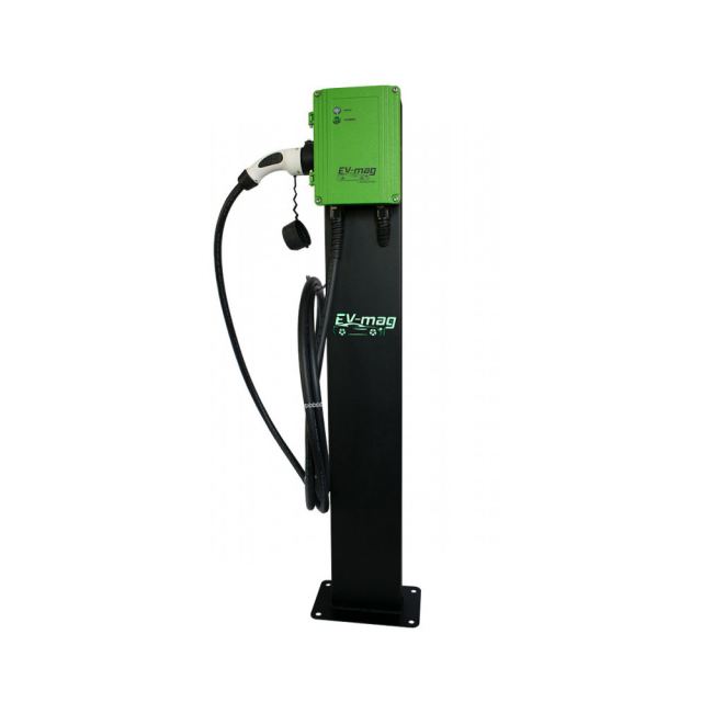 Statie fixa incarcare masini electrice EV-MAG GS322T2GCS, 22 kW, Type 2, trifazat, montaj pe stativ