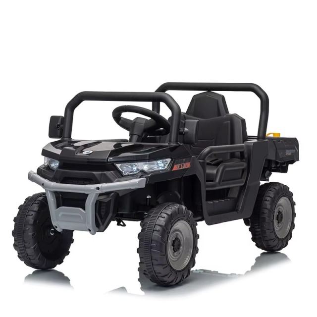 Masinuta electrica pentru copii Nichiduta Off Road Terrain Rover 900 Black 24V cu faruri LED,remorca rabatabila electric,centura de siguranta,roti robuste,2 motoare x 39w,usi cu deschidere,muzica si telecomanda parentala