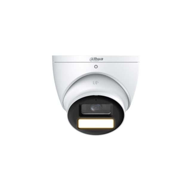 Camera supraveghere exterior Dome HDCVI Dahua HDW1509T-A-LED-0280B-S3, 5 MP, 2.8 mm, lumina calda 40 m, full-color, microfon