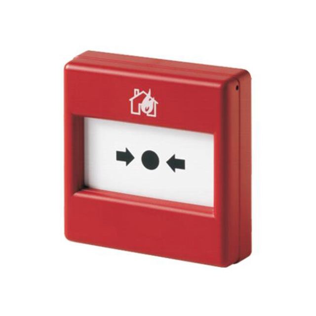 Buton de incendiu conventional Siemens FDM1101A-RP, IP44, element resetabil
