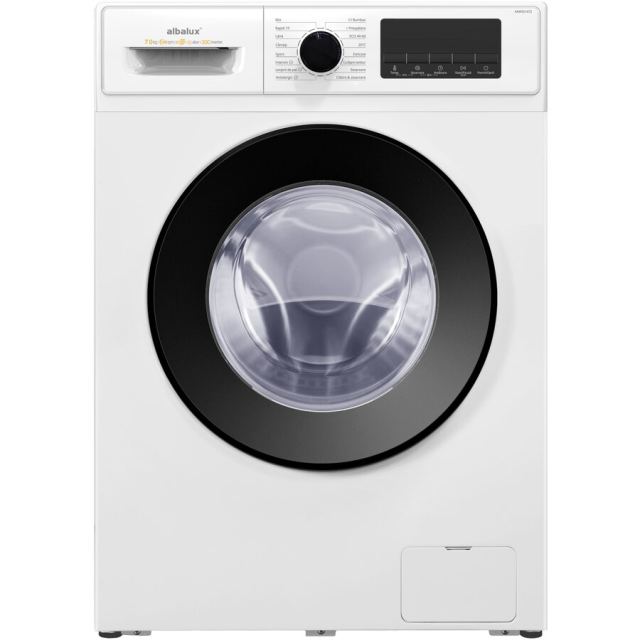 Albalux Masina de spalat rufe Albalux AXWGI1472, 7 kg, motor inverter, 1400 rotatii, 16 programe, Clasa energetica A-10%, adaugare rufe, spalare ccu aburi, Super rapid, Blocare acces copii, Alb