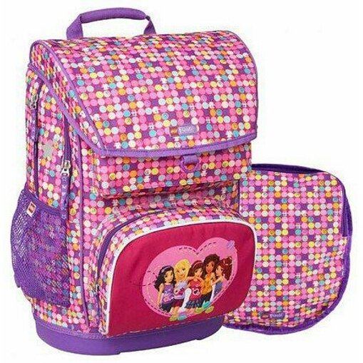 LEGO® Ghiozdan LEGO Friends Confetti Maxi pentru scoala + Geanta Sport, set de 2 piese (20013-1814)