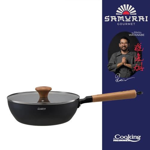 Tigaie wok Heinner RIKITO WATANABE HR-SNT-WC24, cu capac, 24 x 7.5 cm