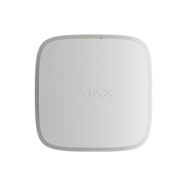 Detector de temperatura wireless adresabil cu sirena Ajax FireProtect, EN54, 868.0 - 922.0 MHz, tamper, 95dB, alb