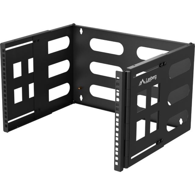 LANBERG Suport pliabil Lanberg FB01-5406-10B, pentru montare pe perete 19, 6U, 497x400/240, Negru