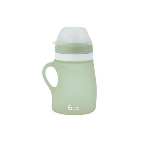 Sticla ergonomica din silicon Babymoov A005011, 150 ml, Verde