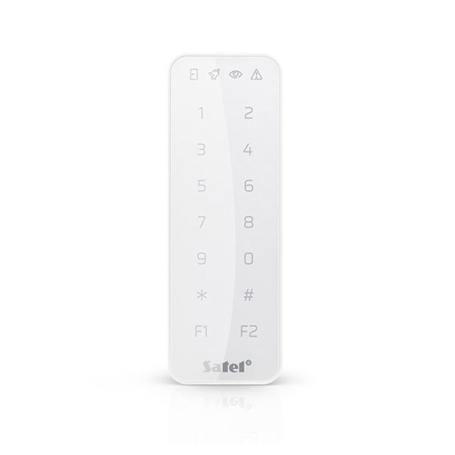 Tastatura de partitie cu cititor proximitate Satel Integra SO-MF5-W, Mifare, 13.56 MHz, cod PIN, card, buzzer, alb