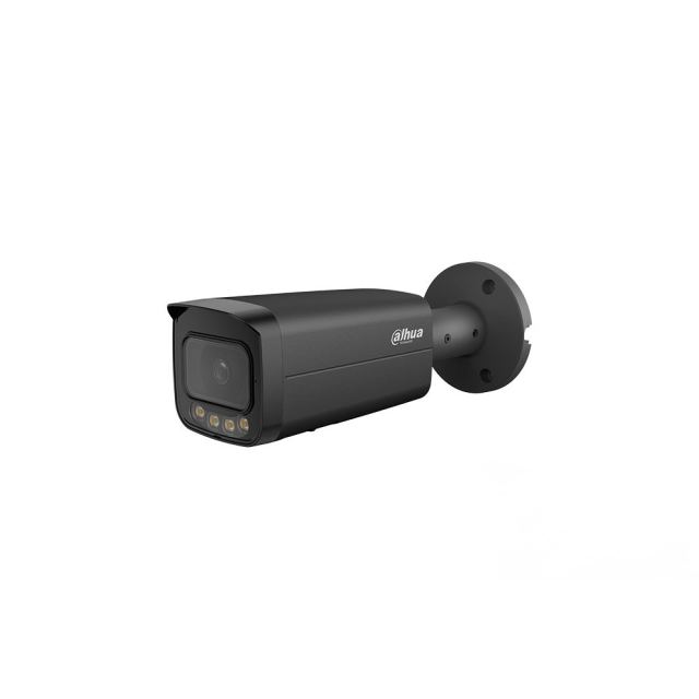 Camera supraveghere exterior IP cu iluminare duala Dahua WizMind IPC-HFW5559T-ASE-IL-0280B-BLACK, 5 MP, 2.8 mm, IR 80 m, lumina alba 60 m, microfon, slot card, alarma, ePoE, neagra