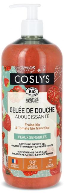 Gel de dus Bio calmant cu capsuni si rosii Coslys 1 litru