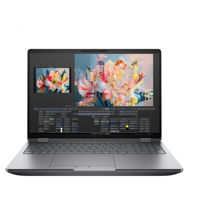 HP Laptop HP Zbook 16 Fury G1I, 16 inch WQXGA, Intel Core Ultra 9-285HX, 64 GB RAM, 2TB SSD, NVIDIA RTX PRO 3000 Blackwell, 12 GB GDDR7, Windows 11 Pro, Argintiu (INT Keyboard)
