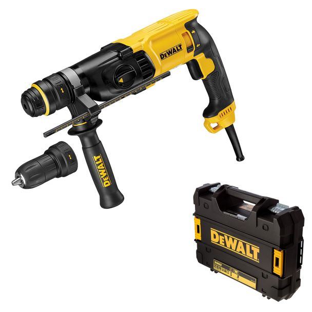 Ciocan rotopercutor Dewalt D25134K, SDS Plus, 800 W, 2.8 J, 0 - 1550 rpm, doua mandrine interschimbabile