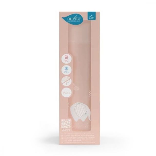 Termos din otel inoxidabil Nuvita English Rose cu 2 recipiente interne 400 ml