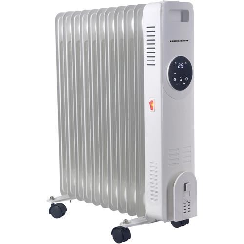 Calorifer electric cu ulei Heinner HOH-YD11WH, 2500 W, 11 elementi, 3 setari de temperatura, Termostat ajustabil, Protectie supraincalzire (Alb)