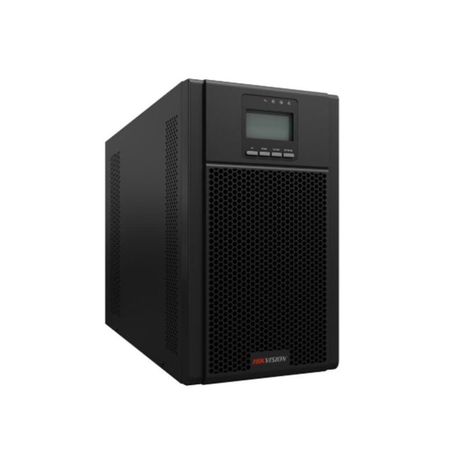 UPS online monofazat cu dubla conversie Hikvision DS-UPS03K72-R-TS, 3000 VA / 2700 W, unda sinusoidala pura, 6x acumulatori 12 V/9 Ah, LCD, autonomie extensibila