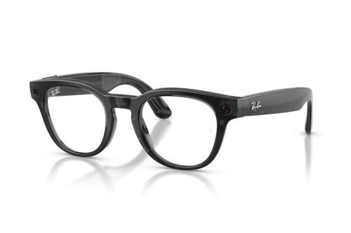 Ochelari Smart Ray-ban META Scriber Optics Shiny Gen 2 RW7002 8526 49, Universal Fit, Wi-Fi 6, Bluetooth, Aparat foto cu filmare, Asistent vocal, 32GB Flash, Meta AI integrat, Lentile Demo (Negru/Transparent)