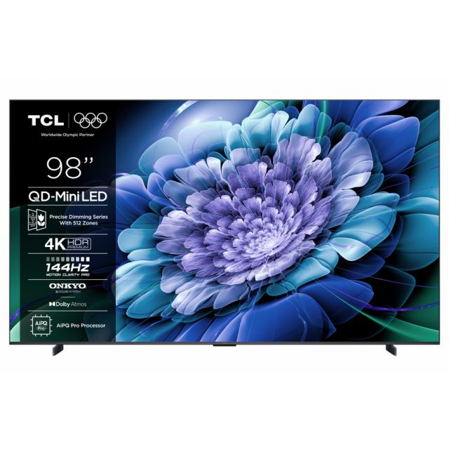 TCL Televizor QD-Mini LED TCL 248 cm (98) 98C61K, Ultra HD 4K, Smart TV, WiFi, CI+, 120Hz, Negru