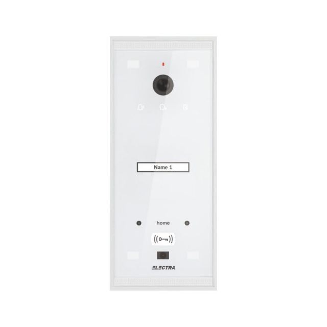 Videointerfon de exterior Electra Urban VPM.01S03.ELWH4, 1 familie, aparent, 800 TVL, LED-uri albe, RFID, alb