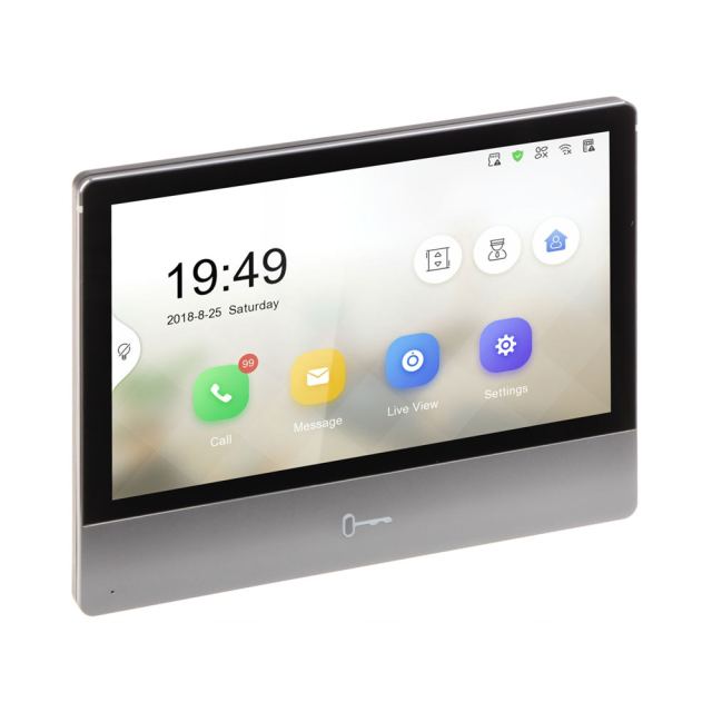 Videointerfon de interior HIKVISION DS-KH8350-WTE1, 7 inch, aparent, 128 MB