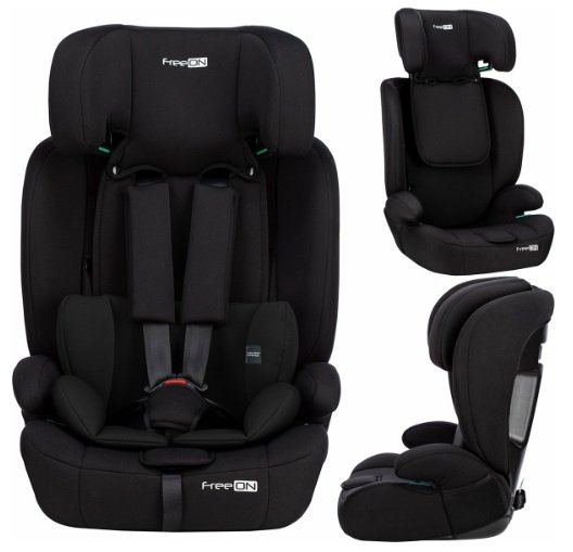 Scaun auto pentru copii Uran I-Size 76-150cm cu tetiera reglabila in 14 pozitii Black