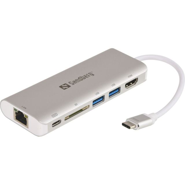 SANDBERG Sandberg USB-C Dock HDMI+LAN+SD+USB, 61W