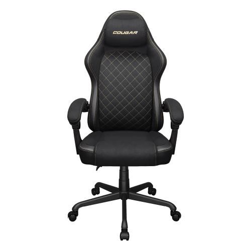 Scaun Gaming COUGAR Fusion EX Gold F, Max 120 kg, 117 cm (Negru/Auriu)