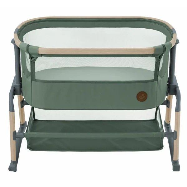 Patut Co-Sleeper Maxi-Cosi Iora Air beyond green eco cu functie leganare, cos depozitare, reglabil pe inaltime, husa detasaila, geanta transport inclusa