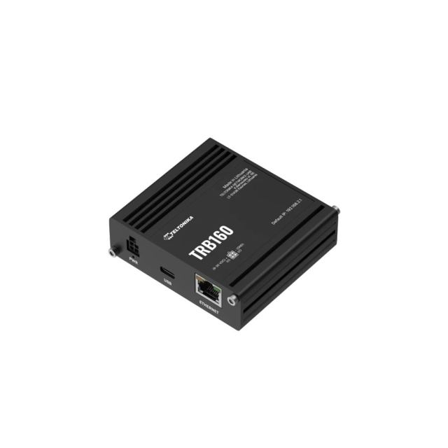 Gateway/controler Gygabite industrial Teltonika TRB160, 4G LTE, CAT 6, IoT, 300 Mbps, PoE