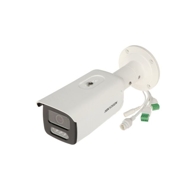Camera supraveghere IP cu iluminare duala Hikvision AcuSense DS-2CD2T43G2-LIS2U/SL, 4MP, IR/lumina alba 60 m, microfon dual si difuzor, sirena, stroboscop, slot card, PoE