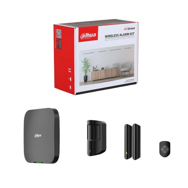 Sistem alarma antiefractie wireless Dahua ART-ARC3800H-03-FW2(868)-B, WiFi, GSM 4G, LAN, 150 canale, 33 utilizatori, 1 port Ethernet 10/100Mbps, 868 MHz, negru