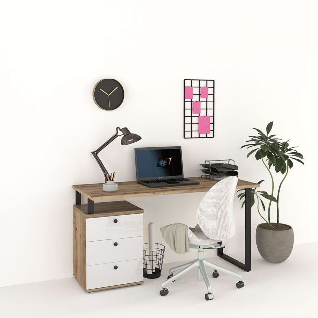 Birou gaming STUDIO 160cm cu 3 sertare