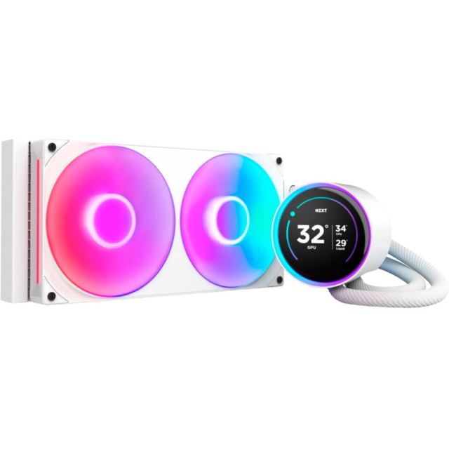 NZXT Cooler CPU cu lichid, NZXT Kraken Elite 280 RGB V2 (2024) afisaj LCD, alb - RL-KR28E-W2