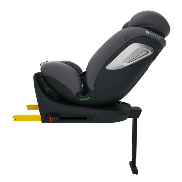 Scaun auto KinderKraft I-360 2 Plus Grey 40-150 cm sistem isofix si picior de sustinere, rotatie 360, protectie laterala SPS