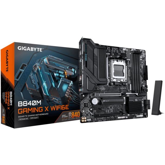 Gigabyte Placa de baza GIGABYTE B840M GAMING X WIFI6E, AMD B840, Socket AM5, mATX