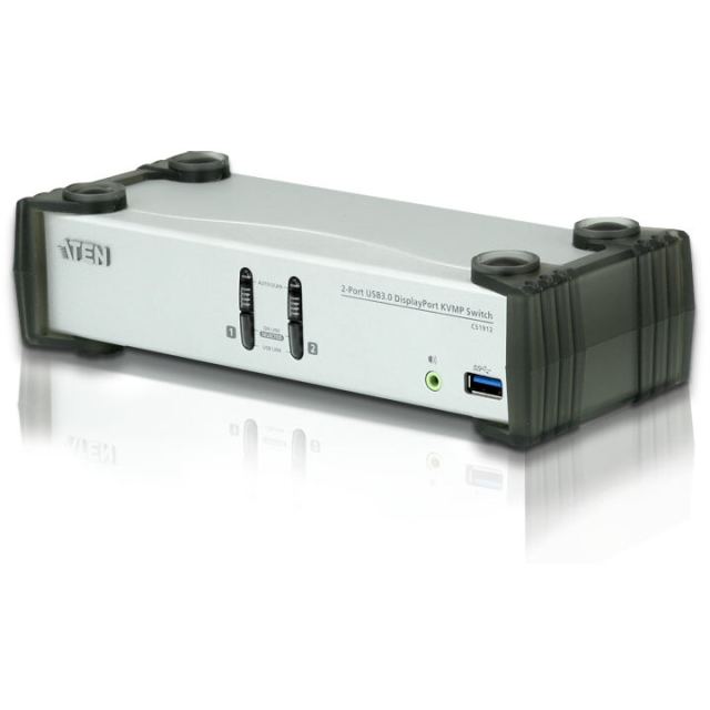 ATEN Switch KVM ATEN CS1912-AT-G, 2 porturi, DisplayPort, 4K Ultra HD