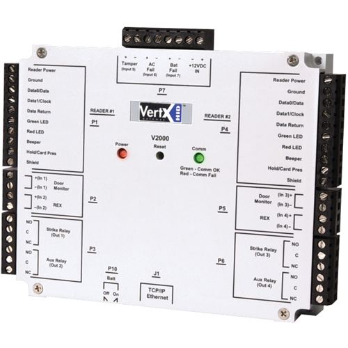 Interfata completa de acces HID 72000XEB0NX V2000, 2 intrari, 12-18 V