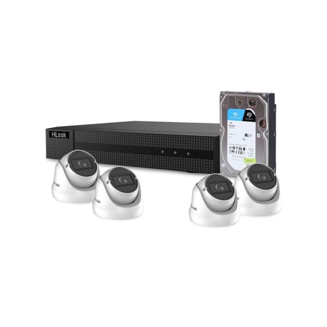 Sistem supraveghere interior HikVision KIT-HK-4EXT2MP40IR-1HDD-V2, 4 camere, 2 MP, 2.7-13.5 mm, IR 40 m + HDD gratis