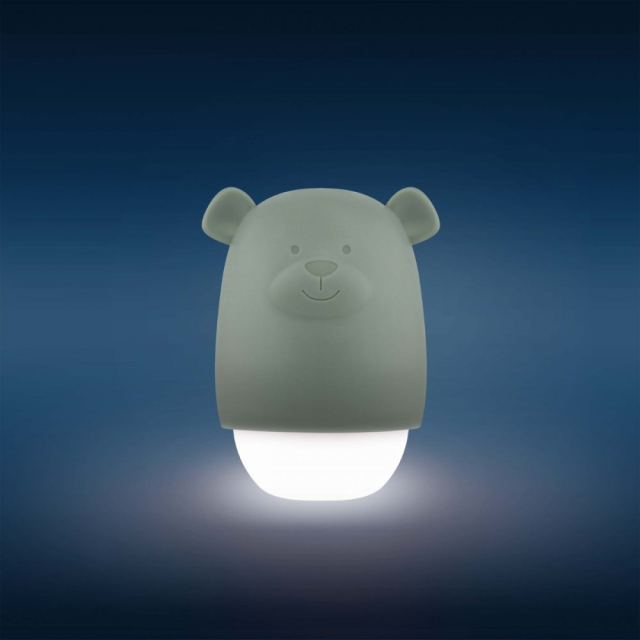 Lampa de veghe cu senzor de lumina Zazu Kids Benny the Bear Verde