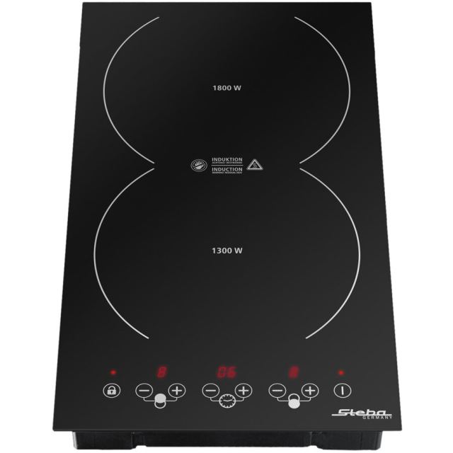 Steba Plita independenta incorporabila vitroceramica Steba Induction IK 200,  2 zone gatit, 3100W , Negru