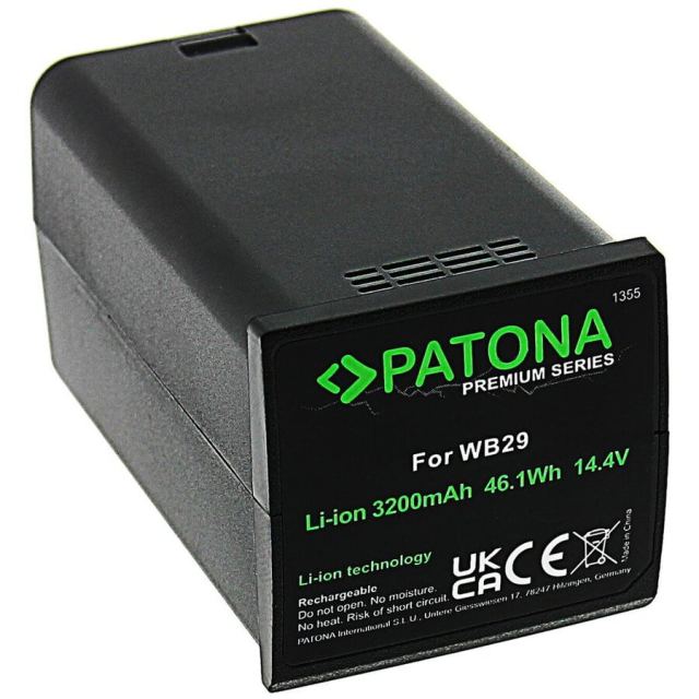 Patona Acumulator Patona 3200mAh replace Godox WB29 pentru Blitz AD200-1355