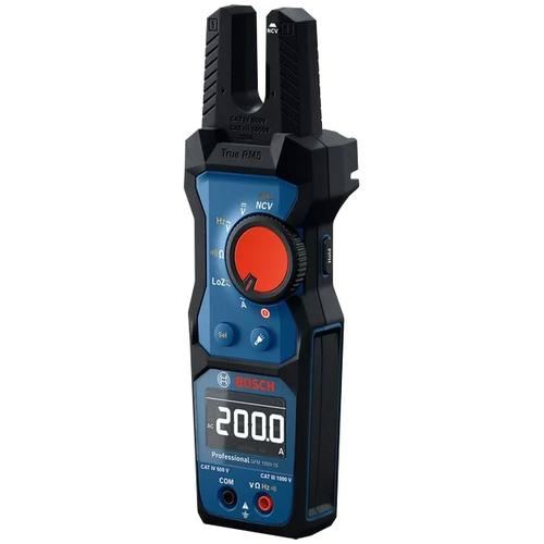 Multimetru cu furca Bosch Professional Fork Meter GFM 1000-15, 1000 V tensiune AC, ± 1.5% + 5 precizie tensiune, 200 A curent alternativ, ± 3.0% + 3 precizie curent alternativ, 60 MΩ interval masurare, CAT IV 600 V / CAT III 1000 V clasa siguranta