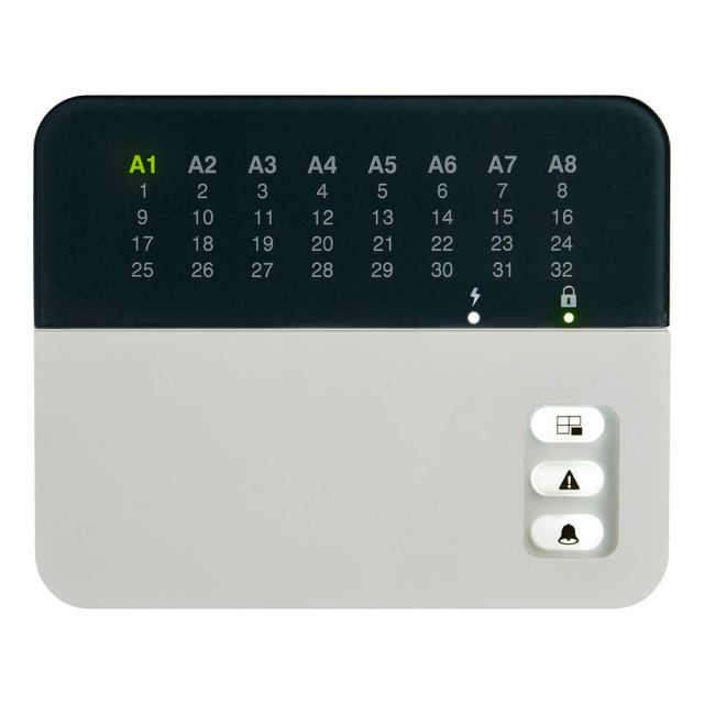 Tastatura LED Teletek Eclipse LED32, 8 partitii, 32 zone, 1 intrare, 1 iesire PGM