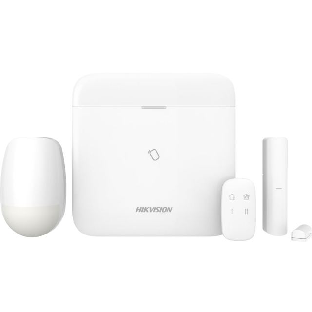Sistem alarma antiefractie wireless Hikvision AX PRO DS-PWA96-KIT-WE, LAN, WiFi, GSM 3/4G, 32 partitii, 96 zone/iesiri, 48 utilizatori, 868 MHz