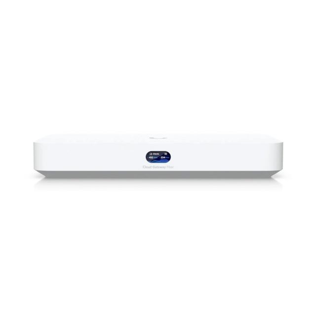 Gateway UniFi Cloud Ubiquiti Fiber UCG-FIBER, 4 porturi RJ45, 2 porturi SFP+, 10 GB/s, PoE+