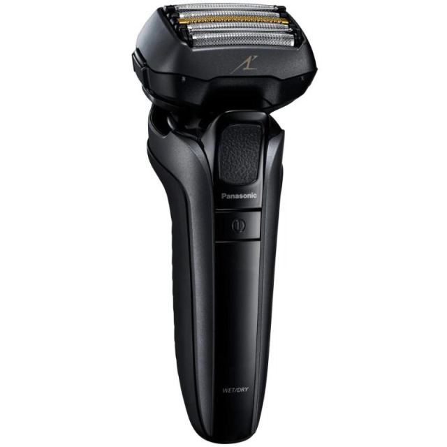 Panasonic Aparat de ras electric cu 5 lame Panasonic ES-LV6U-K803, cap flexibil 20D, senzor de barbierit, trimmer retractabil, Negru