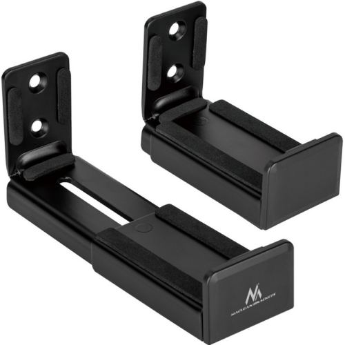 MACLEAN Suport soundbar Maclean MC-932, de perete, pentru 2 boxe cu adancime 9 - 15.4 cm, greutate suportata 15 kg, Negru