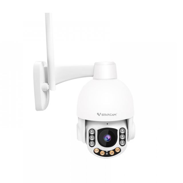 Camera supraveghere IP Speed Dome Vstarcam CG65, GSM 4G, 2 MP, lumina alba/IR 20 m, 4 mm, microfon, stroboscop, sirena, slot card